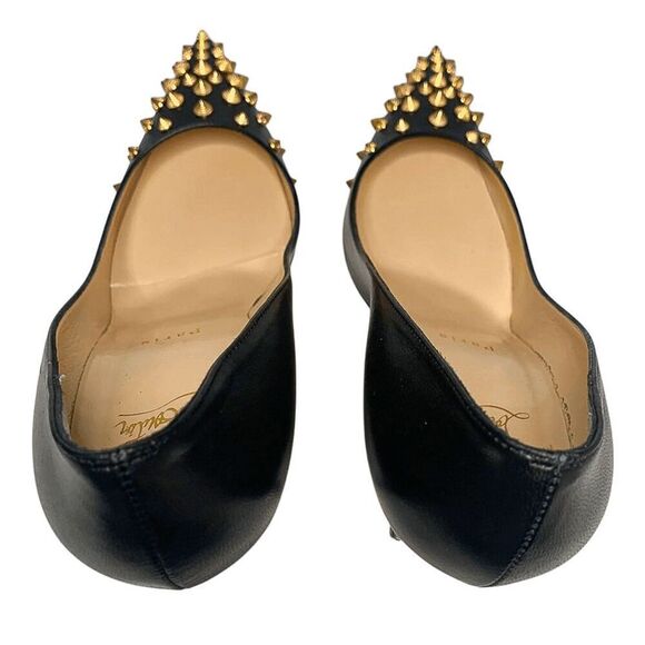 Christian Louboutin Spikyshell 100 Nappa Shiny Pumps EU 40 US 10 Studded Heels - Picture 9 of 13